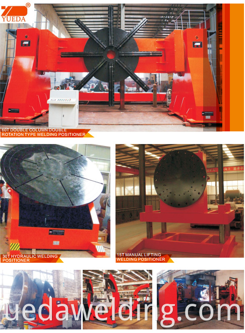 Yueda brand automatic pipe welding rotary positioner 2Ton turntable